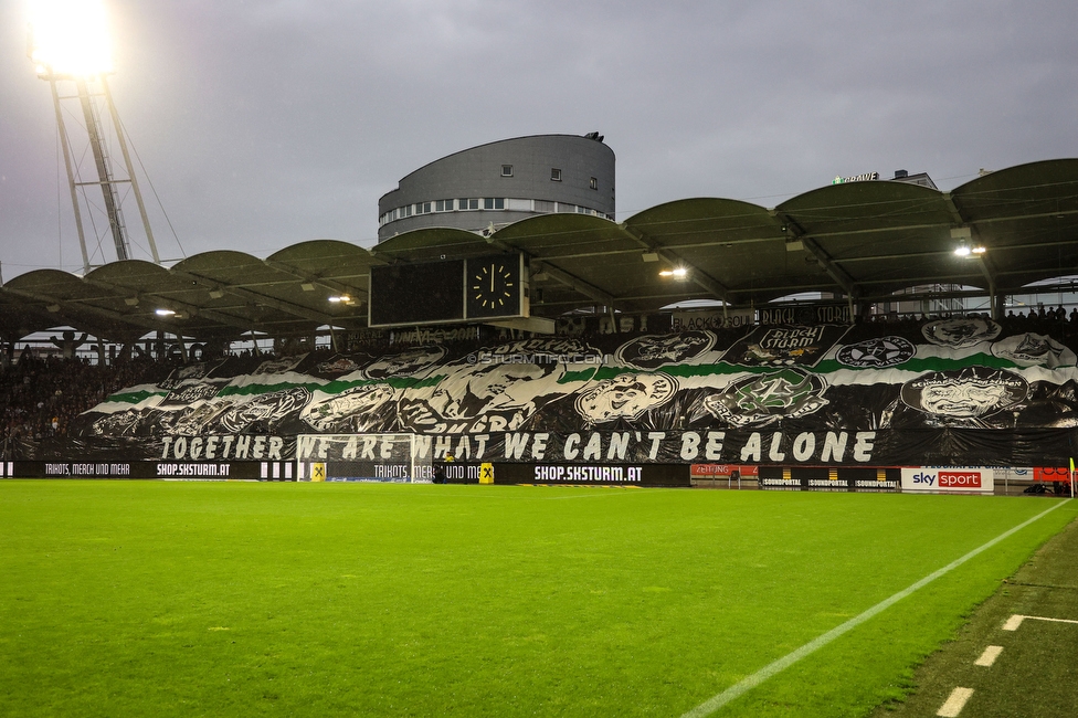 Sturm Graz - LASK
Oesterreichische Fussball Bundesliga, 2. Runde, SK Sturm Graz - LASK, Stadion Liebenau Graz, 05.05.2023. 

Foto zeigt Fans von Sturm mit einer Choreografie
