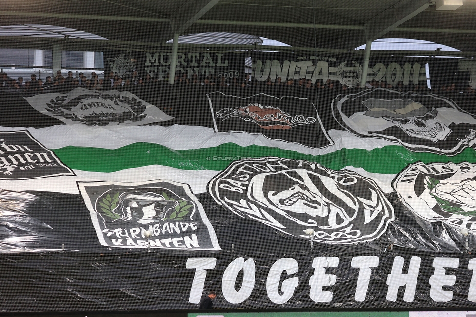 Sturm Graz - LASK
Oesterreichische Fussball Bundesliga, 2. Runde, SK Sturm Graz - LASK, Stadion Liebenau Graz, 05.08.2023. 

Foto zeigt Fans von Sturm mit einer Choreografie
