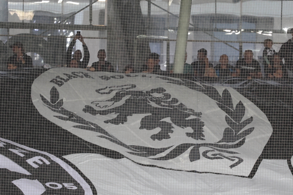 Sturm Graz - LASK
Oesterreichische Fussball Bundesliga, 2. Runde, SK Sturm Graz - LASK, Stadion Liebenau Graz, 05.05.2023. 

Foto zeigt Fans von Sturm mit einer Choreografie
Schlüsselwörter: blacksoul