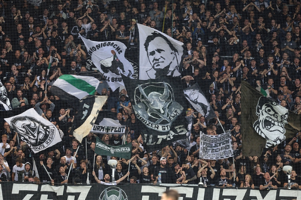 Sturm Graz - LASK
Oesterreichische Fussball Bundesliga, 2. Runde, SK Sturm Graz - LASK, Stadion Liebenau Graz, 05.05.2023. 

Foto zeigt Fans von Sturm
Schlüsselwörter: sturmflut