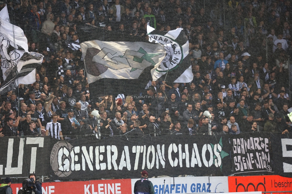 Sturm Graz - LASK
Oesterreichische Fussball Bundesliga, 2. Runde, SK Sturm Graz - LASK, Stadion Liebenau Graz, 05.08.2023. 

Foto zeigt Fans von Sturm
Schlüsselwörter: generationchaos