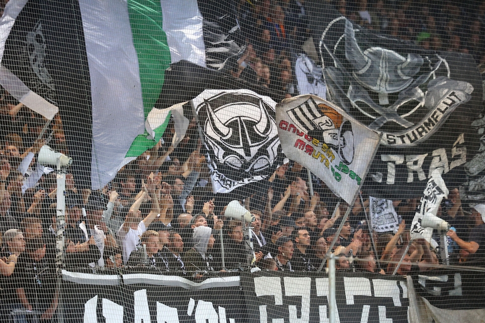 Sturm Graz - LASK
Oesterreichische Fussball Bundesliga, 2. Runde, SK Sturm Graz - LASK, Stadion Liebenau Graz, 05.08.2023. 

Foto zeigt Fans von Sturm
Schlüsselwörter: sturmflut