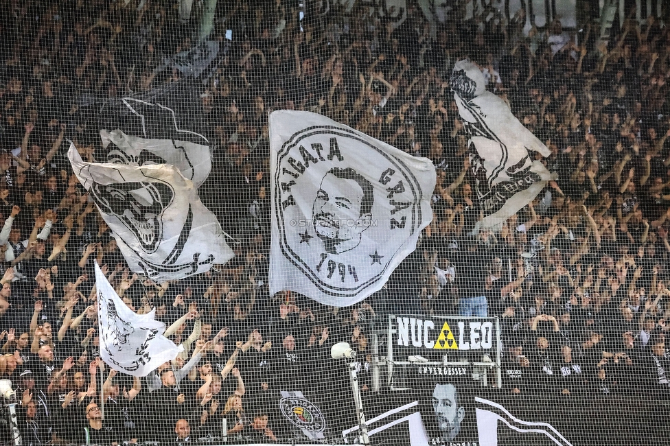 Sturm Graz - LASK
Oesterreichische Fussball Bundesliga, 2. Runde, SK Sturm Graz - LASK, Stadion Liebenau Graz, 05.08.2023. 

Foto zeigt Fans von Sturm
Schlüsselwörter: brigata