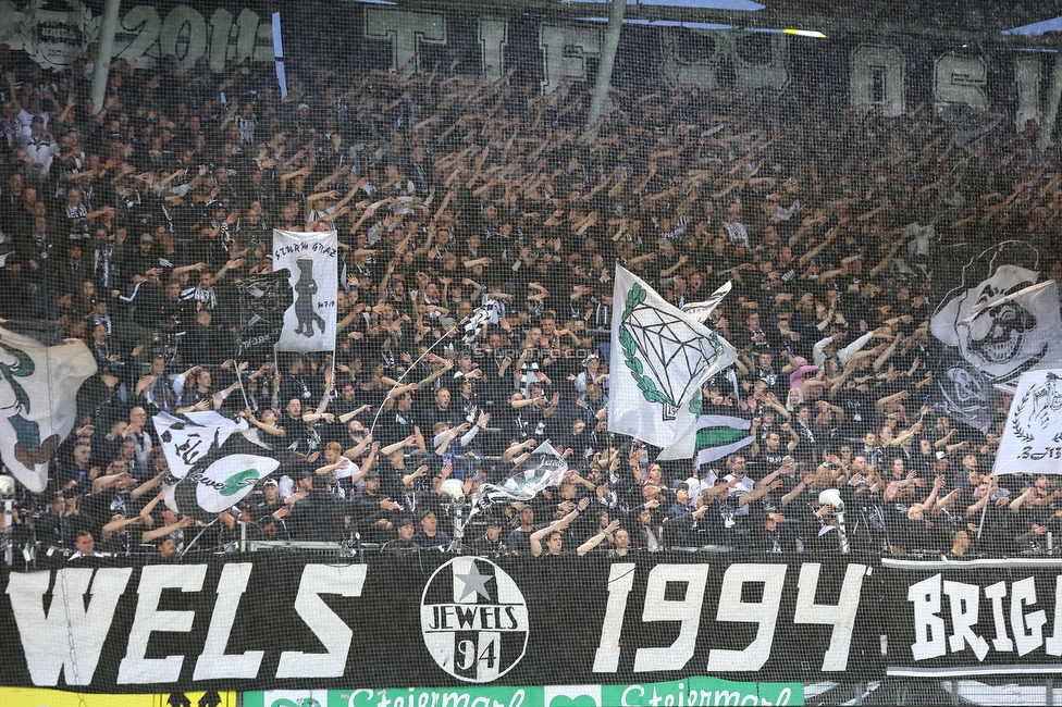 Sturm Graz - LASK
Oesterreichische Fussball Bundesliga, 2. Runde, SK Sturm Graz - LASK, Stadion Liebenau Graz, 05.08.2023. 

Foto zeigt Fans von Sturm
Schlüsselwörter: jewels