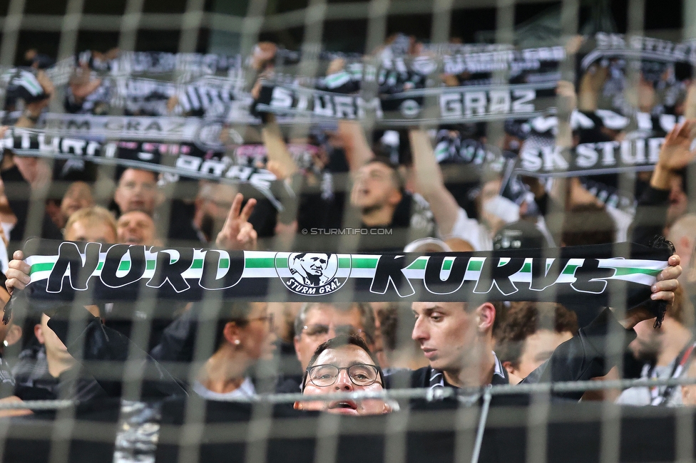 Sturm Graz - LASK
Oesterreichische Fussball Bundesliga, 2. Runde, SK Sturm Graz - LASK, Stadion Liebenau Graz, 05.08.2023. 

Foto zeigt Fans von Sturm
Schlüsselwörter: nordkurve schals