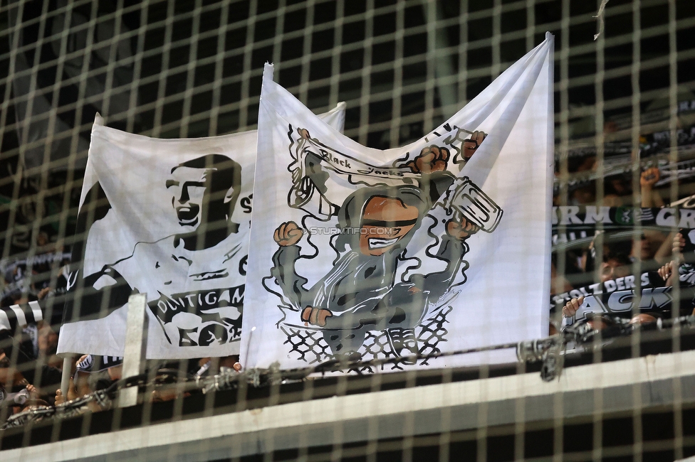 Sturm Graz - LASK
Oesterreichische Fussball Bundesliga, 2. Runde, SK Sturm Graz - LASK, Stadion Liebenau Graz, 05.08.2023. 

Foto zeigt Fans von Sturm
Schlüsselwörter: blackjacks