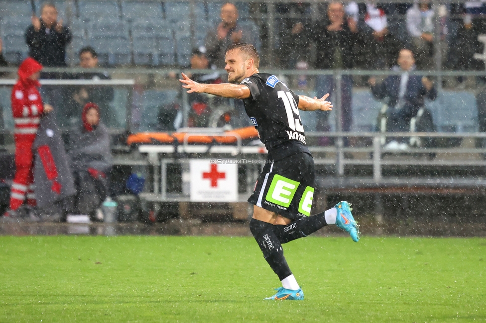 Sturm Graz - LASK
Oesterreichische Fussball Bundesliga, 2. Runde, SK Sturm Graz - LASK, Stadion Liebenau Graz, 05.08.2023. 

Foto zeigt Tomi Horvat (Sturm)
Schlüsselwörter: torjubel