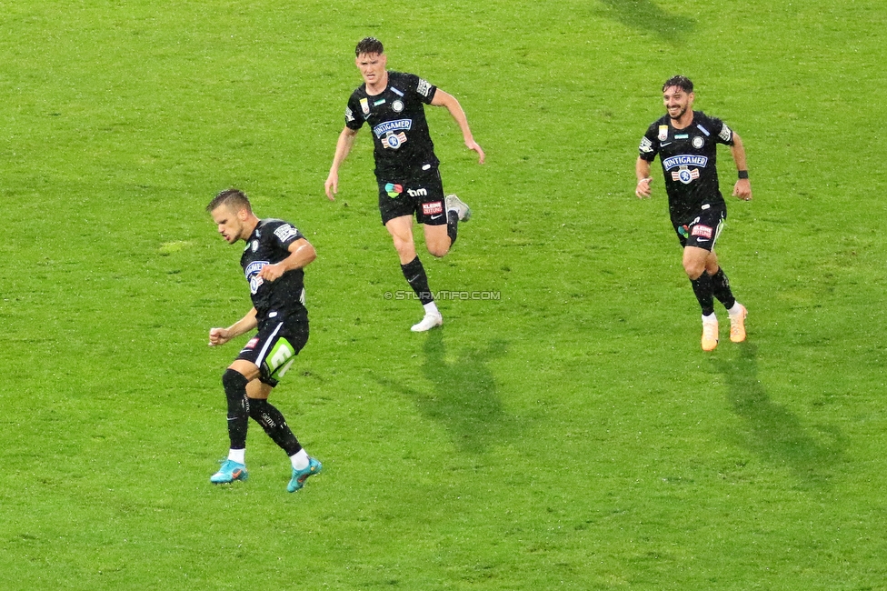 Sturm Graz - LASK
Oesterreichische Fussball Bundesliga, 2. Runde, SK Sturm Graz - LASK, Stadion Liebenau Graz, 05.08.2023. 

Foto zeigt Tomi Horvat (Sturm)
Schlüsselwörter: torjubel