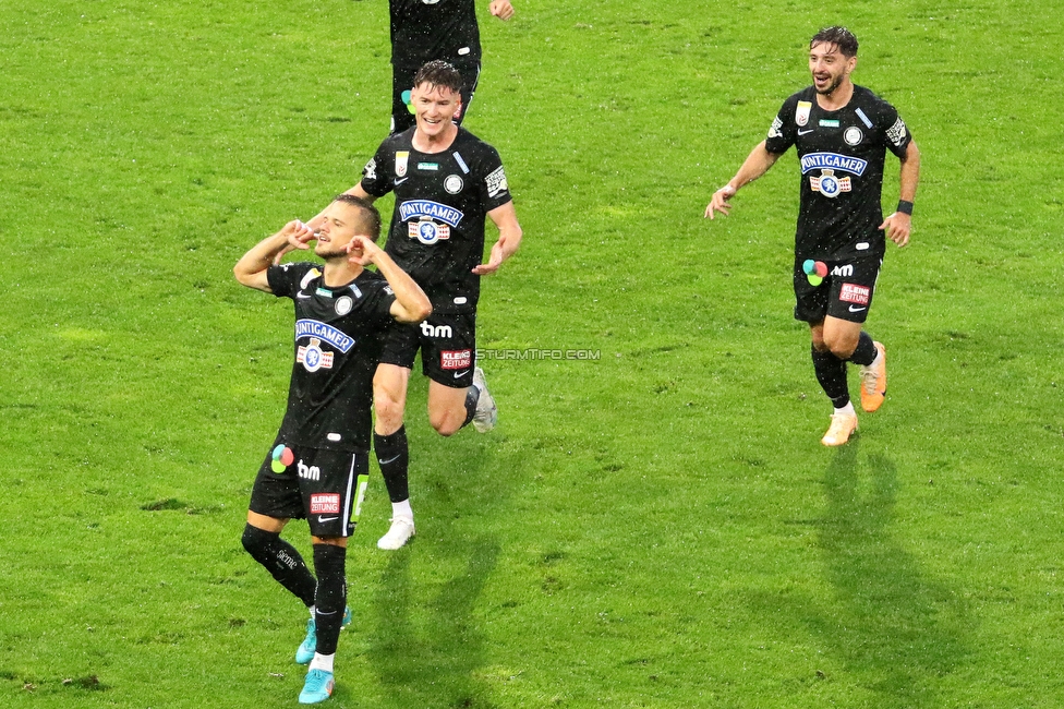 Sturm Graz - LASK
Oesterreichische Fussball Bundesliga, 2. Runde, SK Sturm Graz - LASK, Stadion Liebenau Graz, 05.08.2023. 

Foto zeigt Tomi Horvat (Sturm)
Schlüsselwörter: torjubel