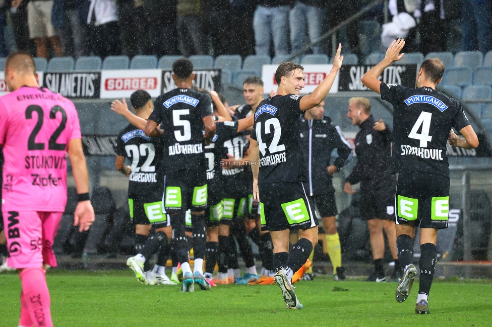 Sturm Graz - LASK
Oesterreichische Fussball Bundesliga, 2. Runde, SK Sturm Graz - LASK, Stadion Liebenau Graz, 05.05.2023. 

Foto zeigt die Mannschaft von Sturm
Schlüsselwörter: torjubel