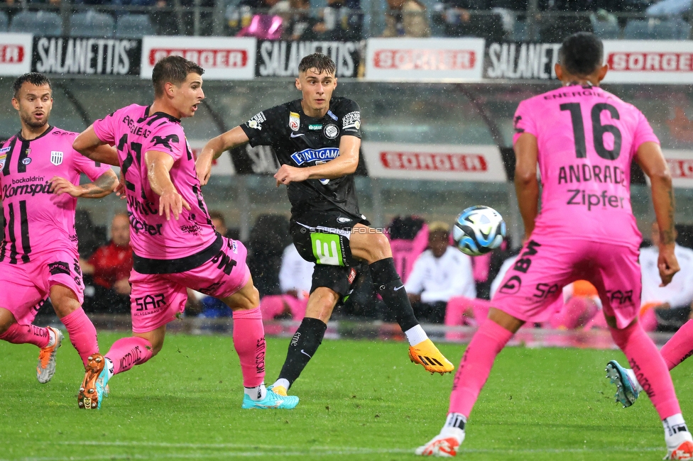 Sturm Graz - LASK
Oesterreichische Fussball Bundesliga, 2. Runde, SK Sturm Graz - LASK, Stadion Liebenau Graz, 05.05.2023. 

Foto zeigt Szymon Wloddarczyk (Sturm)
