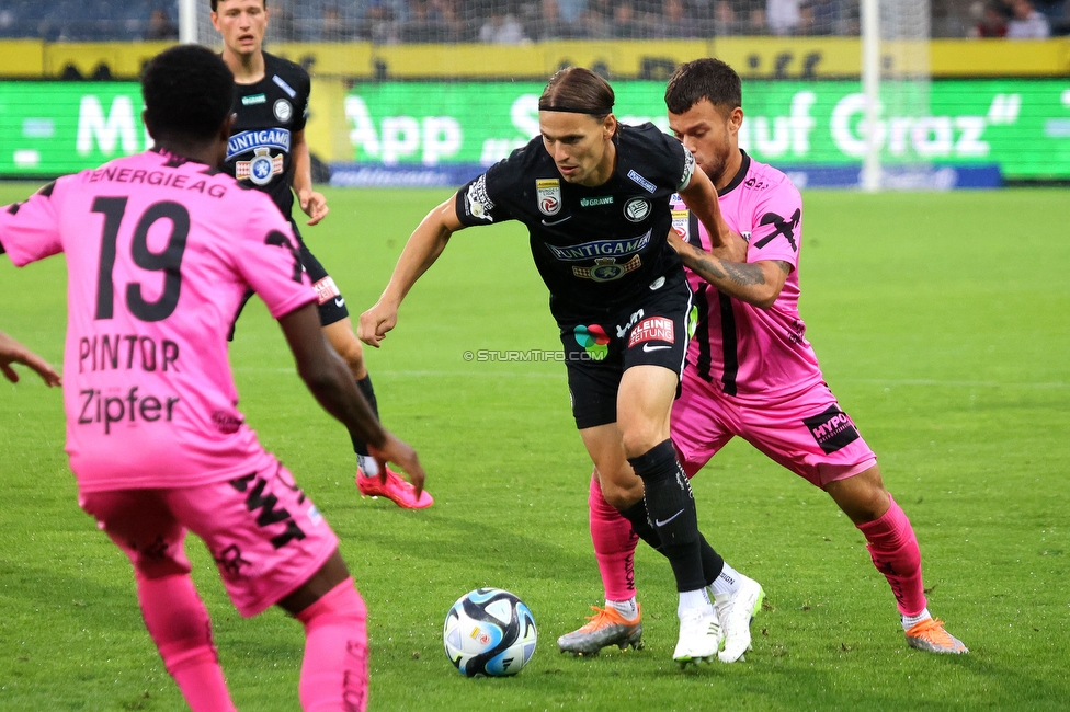 Sturm Graz - LASK
Oesterreichische Fussball Bundesliga, 2. Runde, SK Sturm Graz - LASK, Stadion Liebenau Graz, 05.08.2023. 

Foto zeigt Stefan Hierlaender (Sturm)
