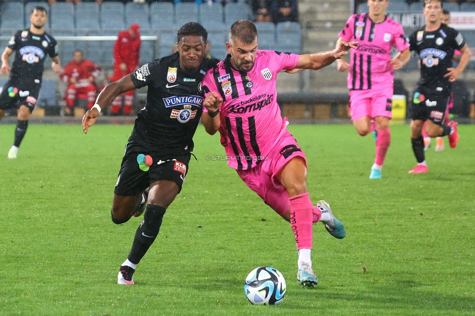 Sturm Graz - LASK
Oesterreichische Fussball Bundesliga, 2. Runde, SK Sturm Graz - LASK, Stadion Liebenau Graz, 05.08.2023. 

Foto zeigt Bryan Silva Teixeira Jr. (Sturm)
