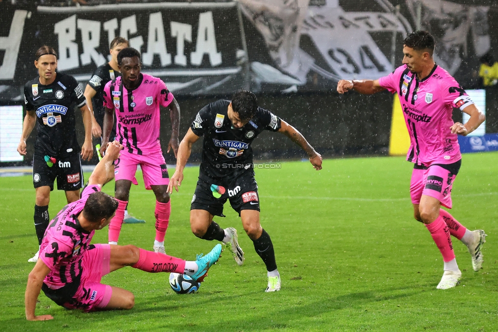 Sturm Graz - LASK
Oesterreichische Fussball Bundesliga, 2. Runde, SK Sturm Graz - LASK, Stadion Liebenau Graz, 05.08.2023. 

Foto zeigt Otar Kiteishvili (Sturm)
