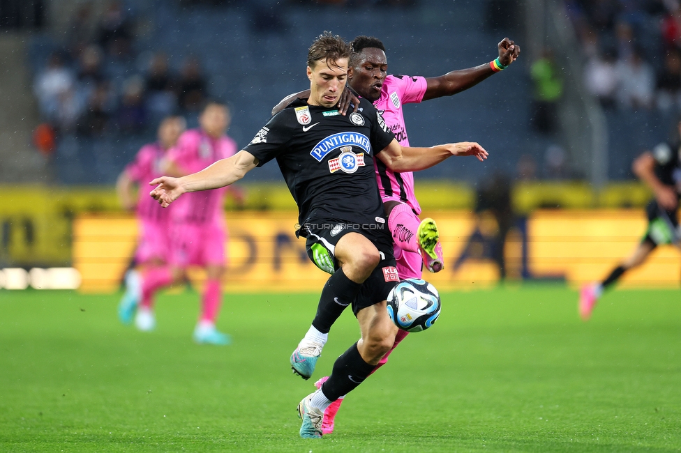 Sturm Graz - LASK
Oesterreichische Fussball Bundesliga, 2. Runde, SK Sturm Graz - LASK, Stadion Liebenau Graz, 05.05.2023. 

Foto zeigt David Affengruber (Sturm)
