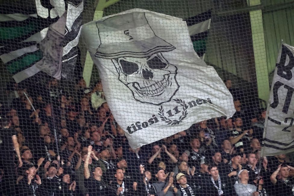 PSV Eindhoven - Sturm Graz
UEFA Champions League Qualifikation 3. Runde, PSV Eindhoven - SK Sturm Graz, Philips Stadion Eindhoven, 08.08.2023. 

Foto zeigt Fans von Sturm
