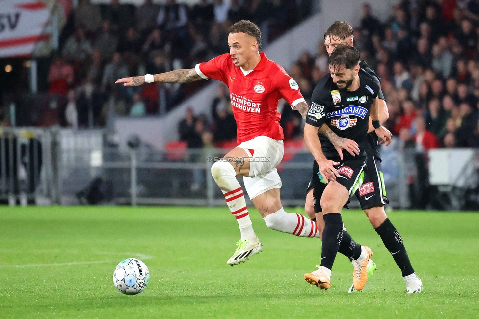 PSV Eindhoven - Sturm Graz
UEFA Champions League Qualifikation 3. Runde, PSV Eindhoven - SK Sturm Graz, Philips Stadion Eindhoven, 08.08.2023. 

Foto zeigt Otar Kiteishvili (Sturm)
