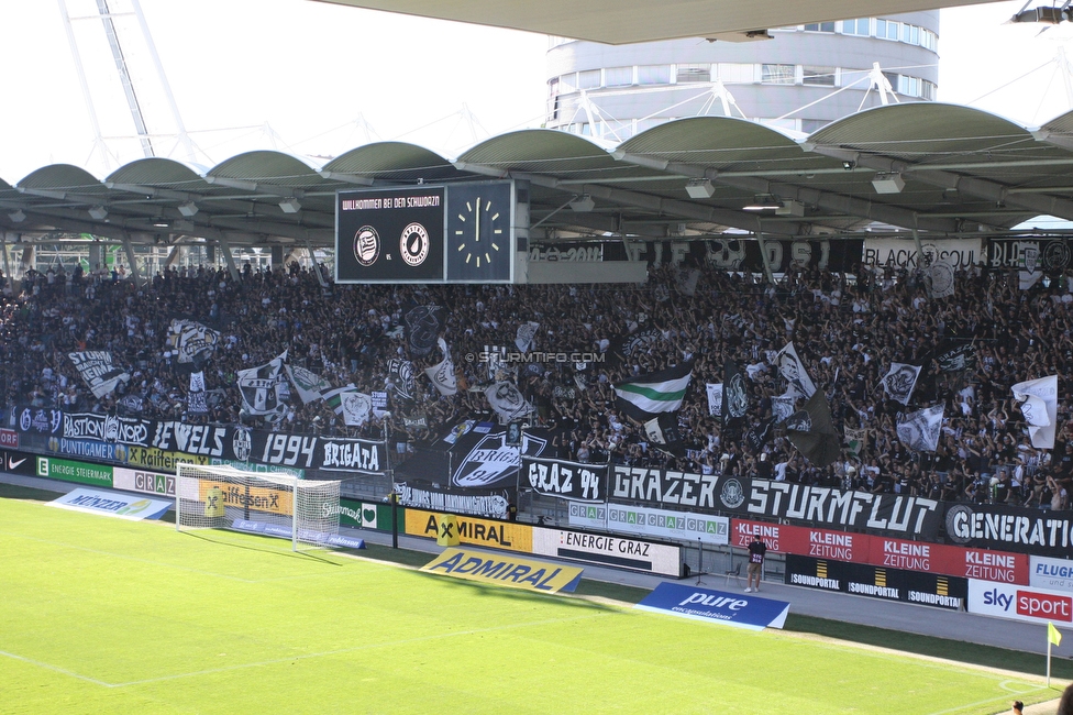 Sturm Graz - Austria Klagenfurt
Oesterreichische Fussball Bundesliga, 3. Runde, SK Sturm Graz - SK Austria Klagenfurt, Stadion Liebenau Graz, 12.08.2023. 

Foto zeigt Fans von Sturm
