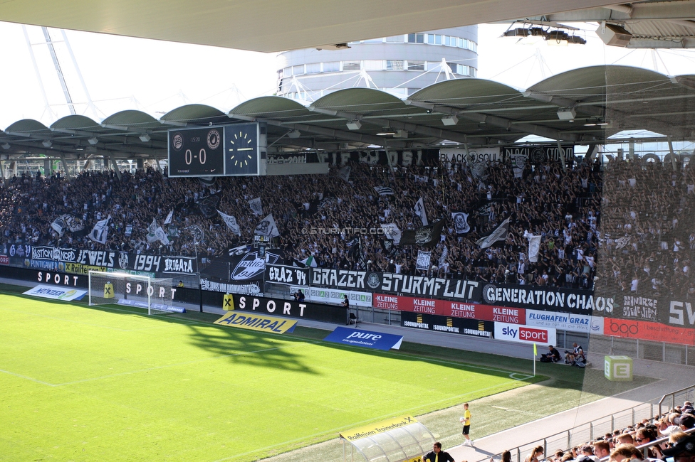 Sturm Graz - Austria Klagenfurt
Oesterreichische Fussball Bundesliga, 3. Runde, SK Sturm Graz - SK Austria Klagenfurt, Stadion Liebenau Graz, 12.08.2023. 

Foto zeigt Fans von Sturm
