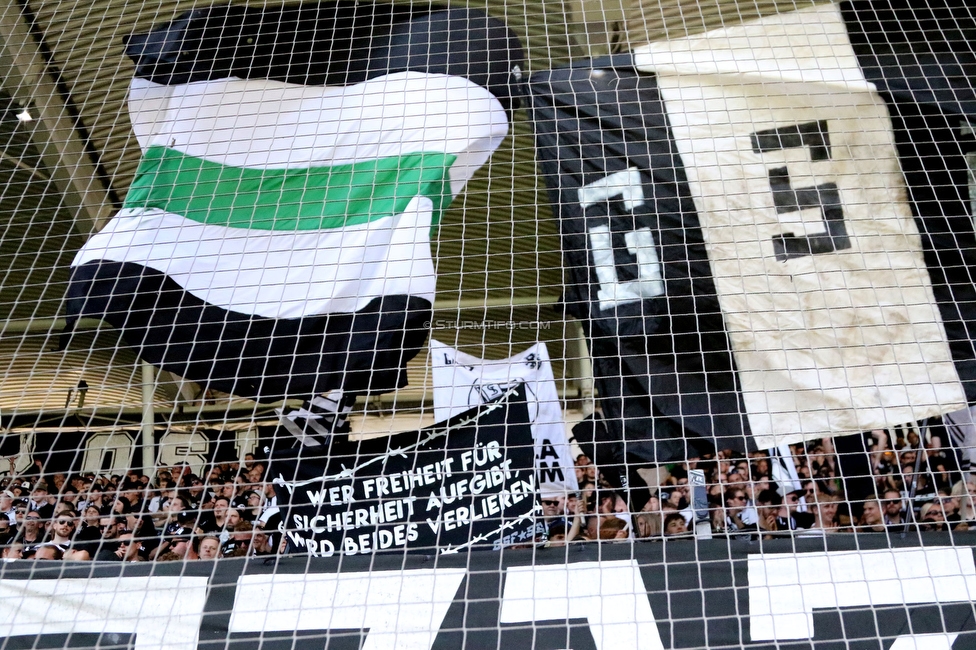 Sturm Graz - Austria Klagenfurt
Oesterreichische Fussball Bundesliga, 3. Runde, SK Sturm Graz - SK Austria Klagenfurt, Stadion Liebenau Graz, 12.08.2023. 

Foto zeigt Fans von Sturm
Schlüsselwörter: sturmflut