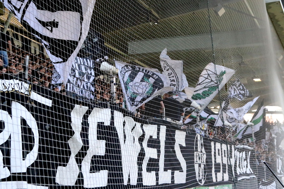Sturm Graz - Austria Klagenfurt
Oesterreichische Fussball Bundesliga, 3. Runde, SK Sturm Graz - SK Austria Klagenfurt, Stadion Liebenau Graz, 12.08.2023. 

Foto zeigt Fans von Sturm
Schlüsselwörter: jewels