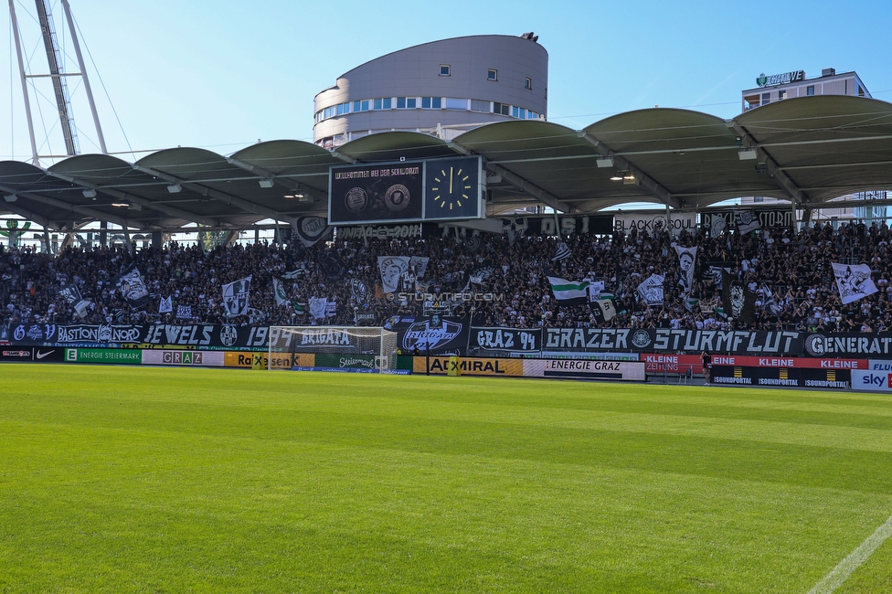 Sturm Graz - Austria Klagenfurt
Oesterreichische Fussball Bundesliga, 3. Runde, SK Sturm Graz - SK Austria Klagenfurt, Stadion Liebenau Graz, 12.08.2023. 

Foto zeigt Fans von Sturm
