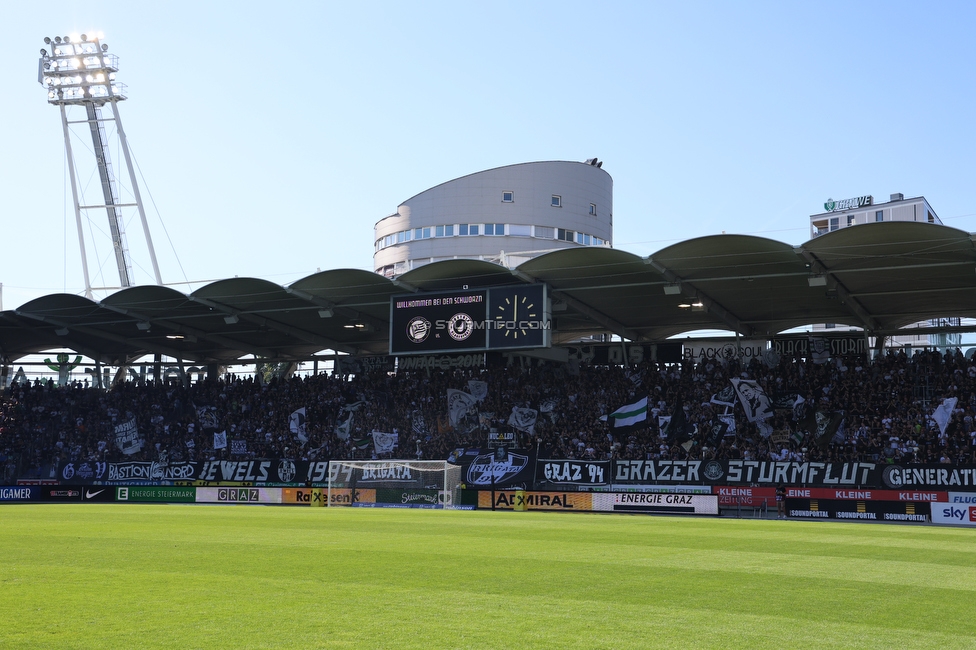 Sturm Graz - Austria Klagenfurt
Oesterreichische Fussball Bundesliga, 3. Runde, SK Sturm Graz - SK Austria Klagenfurt, Stadion Liebenau Graz, 12.08.2023. 

Foto zeigt Fans von Sturm
