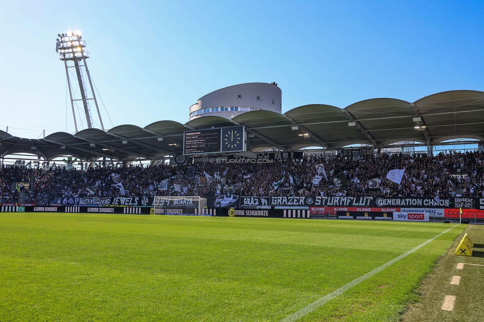 Sturm Graz - Austria Klagenfurt
Oesterreichische Fussball Bundesliga, 3. Runde, SK Sturm Graz - SK Austria Klagenfurt, Stadion Liebenau Graz, 12.08.2023. 

Foto zeigt Fans von Sturm
