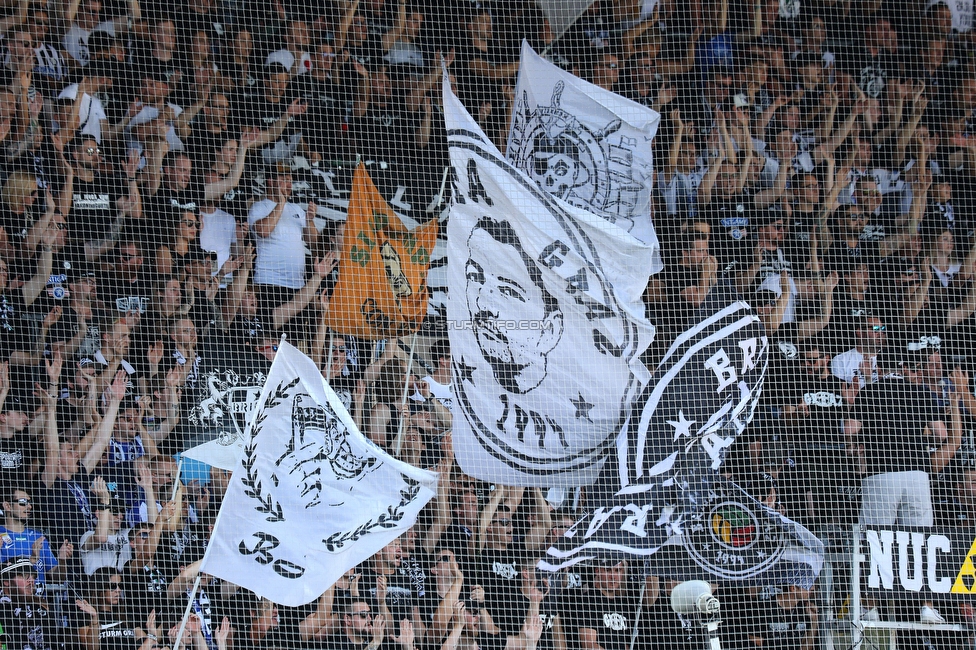 Sturm Graz - Austria Klagenfurt
Oesterreichische Fussball Bundesliga, 3. Runde, SK Sturm Graz - SK Austria Klagenfurt, Stadion Liebenau Graz, 12.08.2023. 

Foto zeigt Fans von Sturm
Schlüsselwörter: brigata