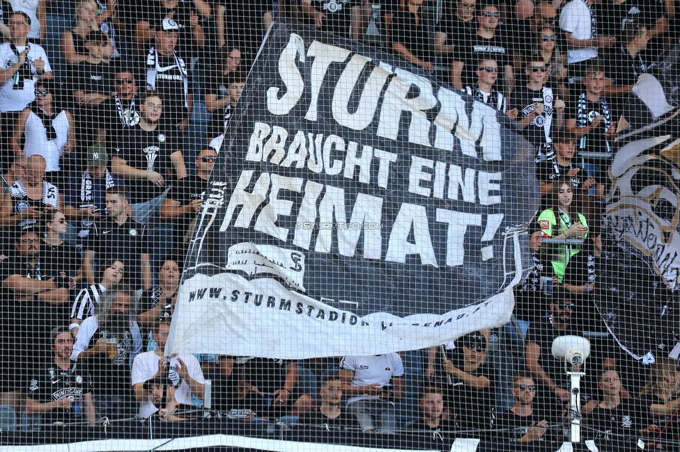 Sturm Graz - Austria Klagenfurt
Oesterreichische Fussball Bundesliga, 3. Runde, SK Sturm Graz - SK Austria Klagenfurt, Stadion Liebenau Graz, 12.08.2023. 

Foto zeigt Fans von Sturm
Schlüsselwörter: sturmstadion