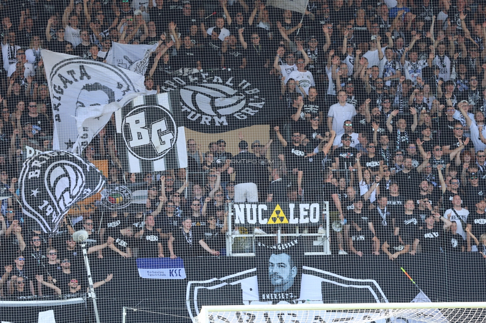 Sturm Graz - Austria Klagenfurt
Oesterreichische Fussball Bundesliga, 3. Runde, SK Sturm Graz - SK Austria Klagenfurt, Stadion Liebenau Graz, 12.08.2023. 

Foto zeigt Fans von Sturm
Schlüsselwörter: brigata vorsaenger