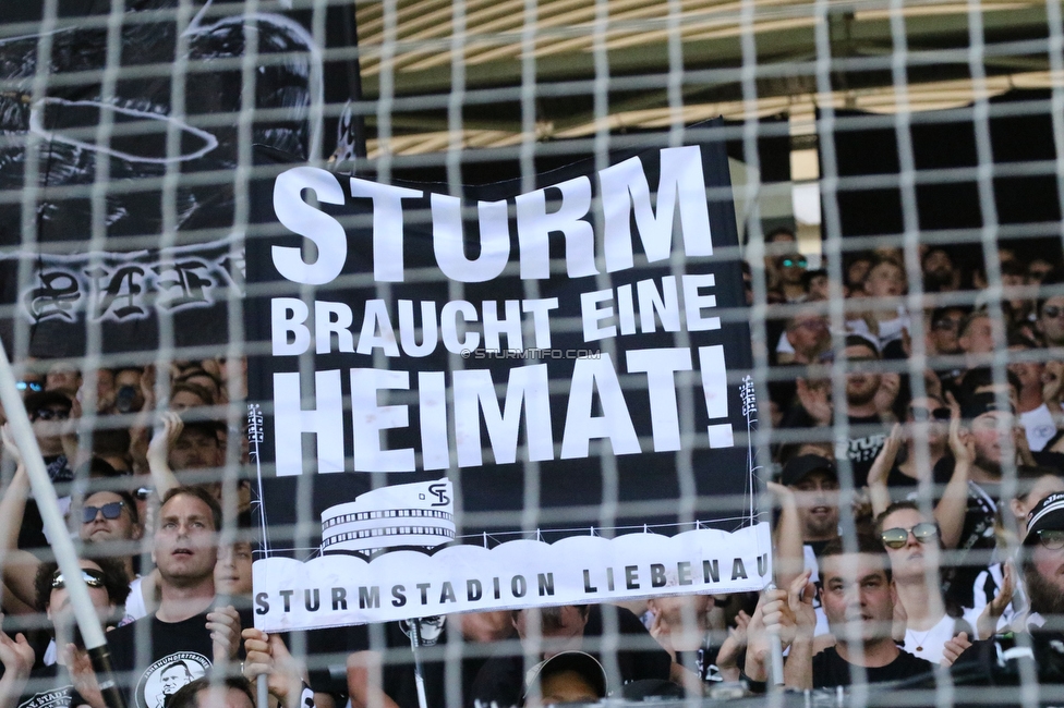 Sturm Graz - Austria Klagenfurt
Oesterreichische Fussball Bundesliga, 3. Runde, SK Sturm Graz - SK Austria Klagenfurt, Stadion Liebenau Graz, 12.08.2023. 

Foto zeigt Fans von Sturm
Schlüsselwörter: sturmstadion