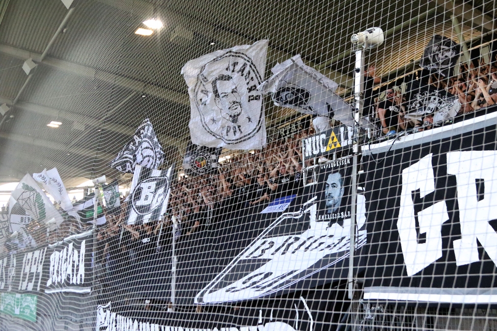 Sturm Graz - Austria Klagenfurt
Oesterreichische Fussball Bundesliga, 3. Runde, SK Sturm Graz - SK Austria Klagenfurt, Stadion Liebenau Graz, 12.08.2023. 

Foto zeigt Fans von Sturm
Schlüsselwörter: brigata