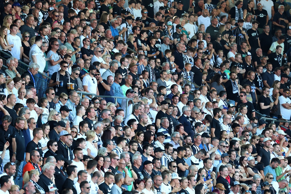 Sturm Graz - Austria Klagenfurt
Oesterreichische Fussball Bundesliga, 3. Runde, SK Sturm Graz - SK Austria Klagenfurt, Stadion Liebenau Graz, 12.08.2023. 

Foto zeigt Fans von Sturm
