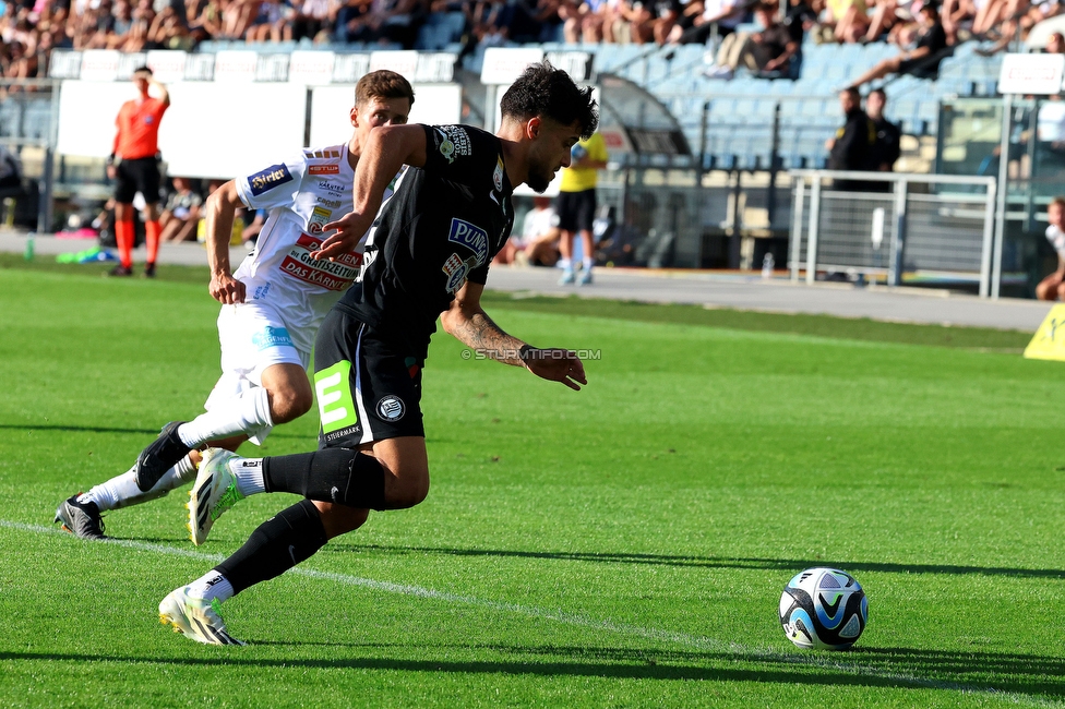 Sturm Graz - Austria Klagenfurt
Oesterreichische Fussball Bundesliga, 3. Runde, SK Sturm Graz - SK Austria Klagenfurt, Stadion Liebenau Graz, 12.08.2023. 

Foto zeigt Jusuf Gazibegovic (Sturm)
