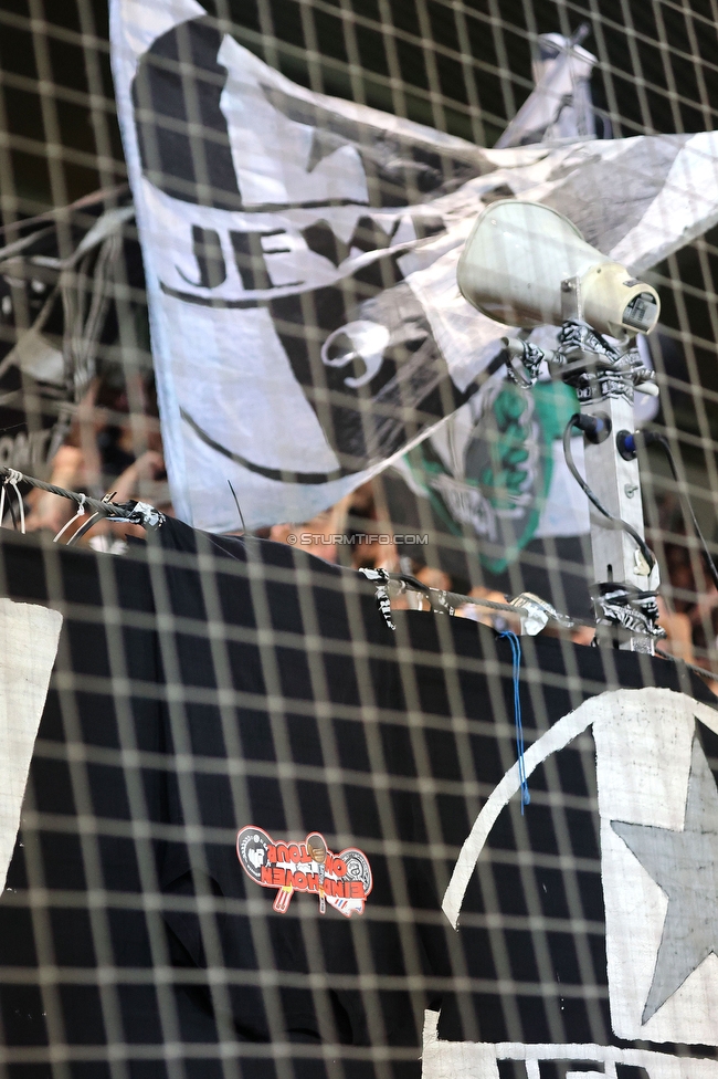 Sturm - PSV
UEFA Champions League Qualifikation 3. Runde, SK Sturm Graz - PSV Eindhoven, Stadion Liebenau Graz, 15.08.2023. 

Foto zeigt Fans von Sturm
