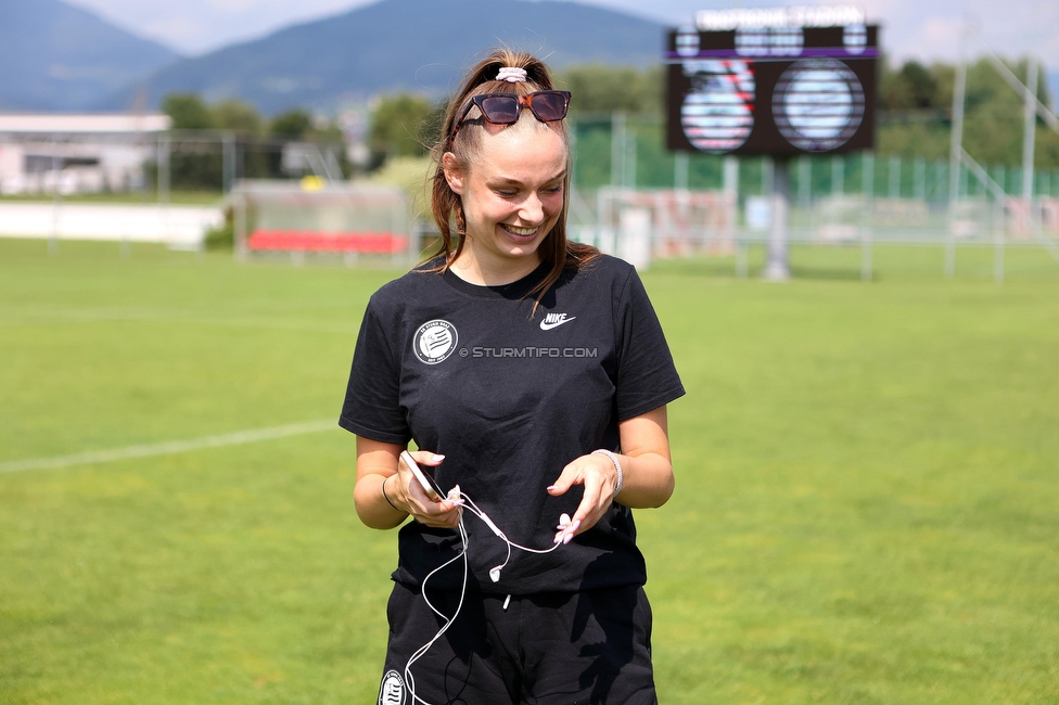 SVK Wildcats - Sturm Graz Damen
SPORTLAND Niederoesterreich Frauen Cup, SVK Wildcats - SK Sturm Graz, TRIOTRONIK Stadion Krottendorf, 19.08.2023. 

Foto zeigt Merle Kirschstein (Sturm Damen)
