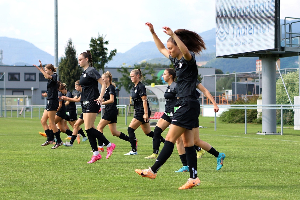 SVK Wildcats - Sturm Graz Damen
SPORTLAND Niederoesterreich Frauen Cup, SVK Wildcats - SK Sturm Graz, TRIOTRONIK Stadion Krottendorf, 19.08.2023. 

Foto zeigt Stefanie Grossgasteiger (Sturm Damen)
