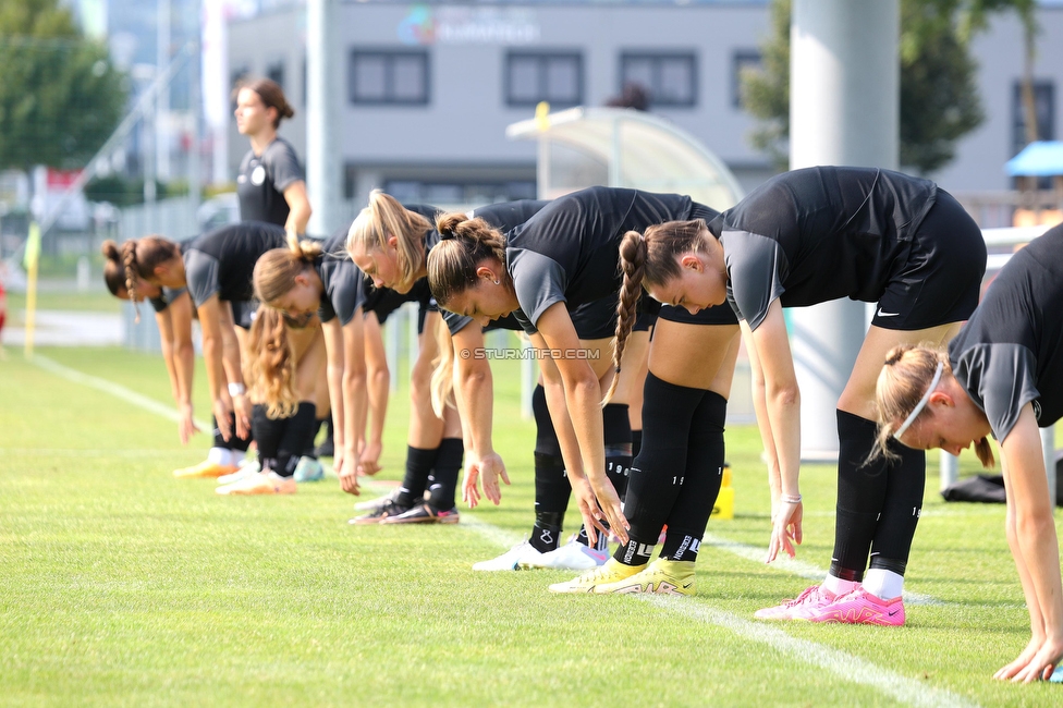 SVK Wildcats - Sturm Graz Damen
SPORTLAND Niederoesterreich Frauen Cup, SVK Wildcats - SK Sturm Graz, TRIOTRONIK Stadion Krottendorf, 19.08.2023. 

Foto zeigt Merle Kirschstein (Sturm Damen)
