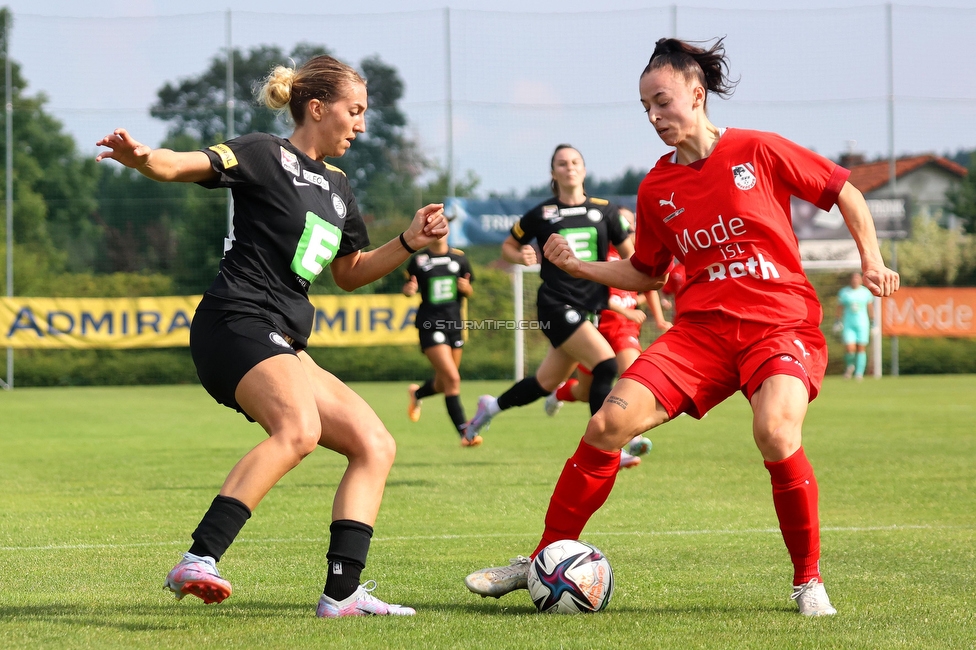 SVK Wildcats - Sturm Graz Damen
SPORTLAND Niederoesterreich Frauen Cup, SVK Wildcats - SK Sturm Graz, TRIOTRONIK Stadion Krottendorf, 19.08.2023. 

Foto zeigt Modesta Uka (Sturm Damen)
