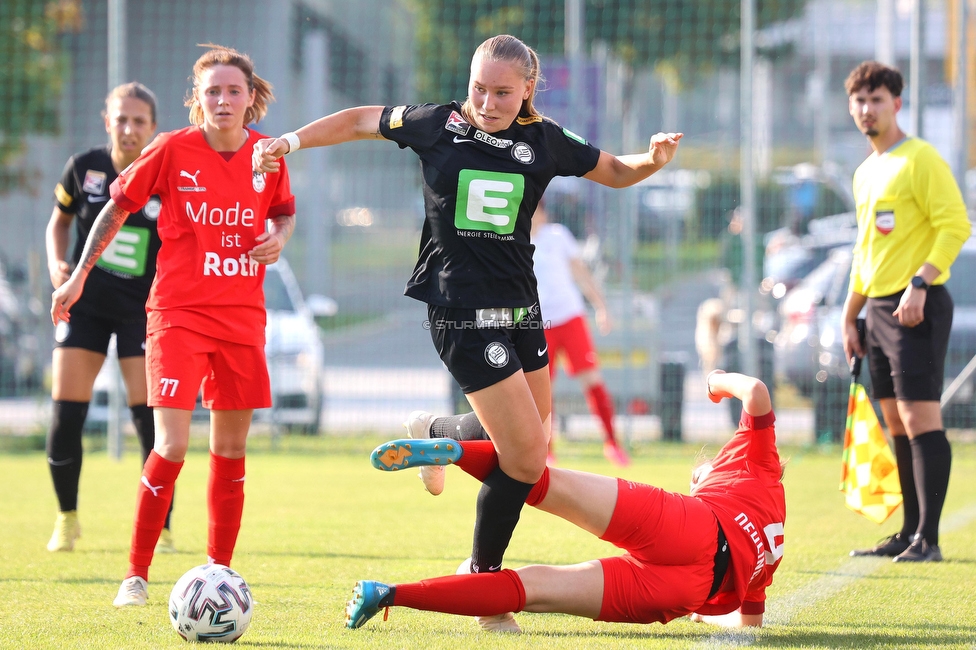 SVK Wildcats - Sturm Graz Damen
SPORTLAND Niederoesterreich Frauen Cup, SVK Wildcats - SK Sturm Graz, TRIOTRONIK Stadion Krottendorf, 19.08.2023. 

Foto zeigt Anna Wirnsberger (Sturm Damen)
