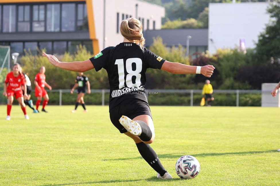 SVK Wildcats - Sturm Graz Damen
SPORTLAND Niederoesterreich Frauen Cup, SVK Wildcats - SK Sturm Graz, TRIOTRONIK Stadion Krottendorf, 19.08.2023. 

Foto zeigt Anna Wirnsberger (Sturm Damen)
