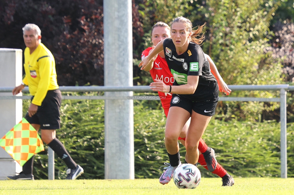 SVK Wildcats - Sturm Graz Damen
SPORTLAND Niederoesterreich Frauen Cup, SVK Wildcats - SK Sturm Graz, TRIOTRONIK Stadion Krottendorf, 19.08.2023. 

Foto zeigt Modesta Uka (Sturm Damen)
