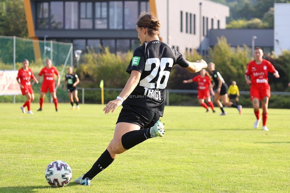 SVK Wildcats - Sturm Graz Damen
SPORTLAND Niederoesterreich Frauen Cup, SVK Wildcats - SK Sturm Graz, TRIOTRONIK Stadion Krottendorf, 19.08.2023. 

Foto zeigt Leonie Christin Tragl (Sturm Damen)
