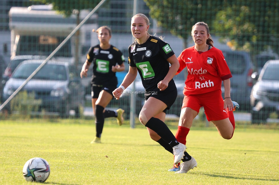 SVK Wildcats - Sturm Graz Damen
SPORTLAND Niederoesterreich Frauen Cup, SVK Wildcats - SK Sturm Graz, TRIOTRONIK Stadion Krottendorf, 19.08.2023. 

Foto zeigt Anna Wirnsberger (Sturm Damen)
