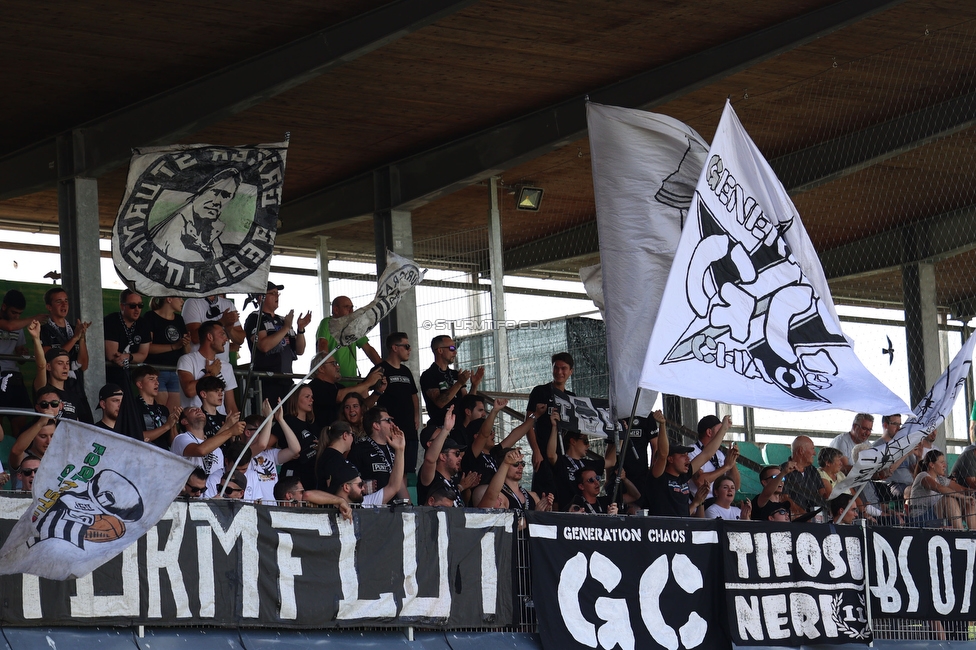 Austria Lustenau - Sturm Graz
Oesterreichische Fussball Bundesliga, 3. Runde, SC Austria Lustenau - SK Sturm Graz, Reichshofstadion Lustenau, 19.08.2023. 

Foto zeigt Fans von Sturm
Schlüsselwörter: sturmflut generationchaos tifosi