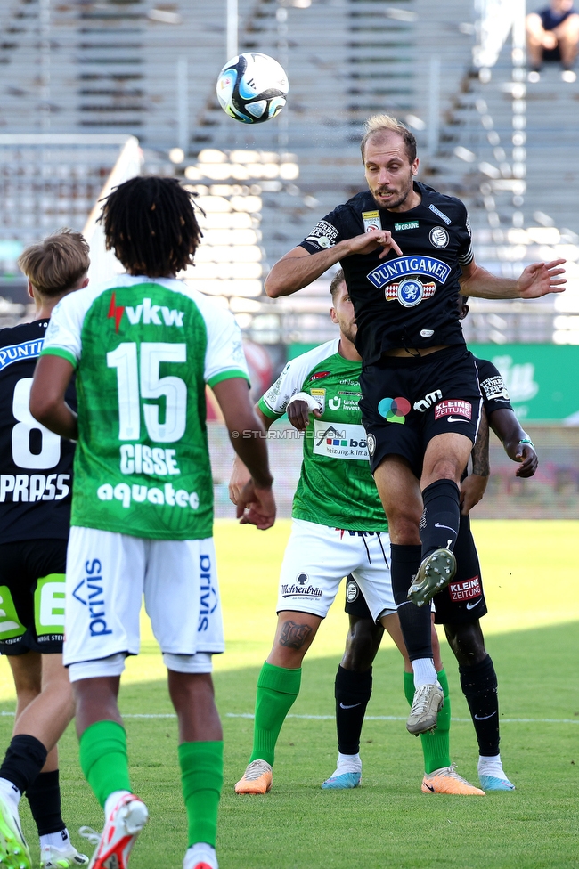 Austria Lustenau - Sturm Graz
Oesterreichische Fussball Bundesliga, 3. Runde, SC Austria Lustenau - SK Sturm Graz, Reichshofstadion Lustenau, 19.08.2023. 

Foto zeigt Jon Gorenc-Stankovic (Sturm)
