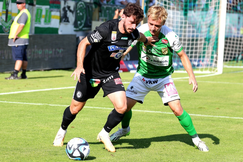 Austria Lustenau - Sturm Graz
Oesterreichische Fussball Bundesliga, 3. Runde, SC Austria Lustenau - SK Sturm Graz, Reichshofstadion Lustenau, 19.08.2023. 

Foto zeigt Otar Kiteishvili (Sturm)
