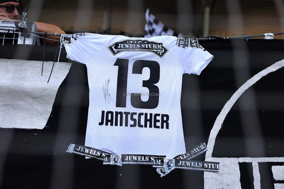 Sturm Graz - BW Linz
Oesterreichische Fussball Bundesliga, 5. Runde, SK Sturm Graz - Blau-Weiss Linz, Stadion Liebenau Graz, 26.08.2023. 

Foto zeigt ein Dress von Jakob Jantscher (Sturm)
