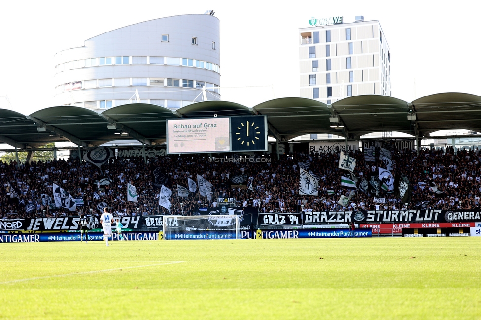 Sturm Graz - BW Linz
Oesterreichische Fussball Bundesliga, 4. Runde, SK Sturm Graz - FC Blau Weiss Linz, Stadion Liebenau Graz, 26.08.2023. 

Foto zeigt Fans von Sturm
